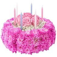 Торт из цветов для девушки