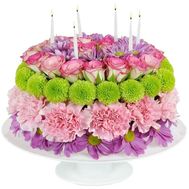 Торт из живых цветов