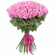 Восхитительный букет из длинных розовых роз