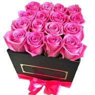 Рожеві троянди в квадратної коробці