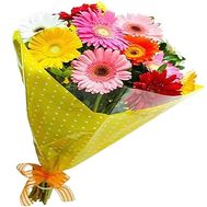 Букет квітів з 11 різнокольорових гербер