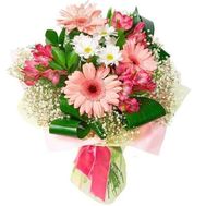 Bouquet of 3 gerberas, 3 alstroemerias, 3 chrysanthemums