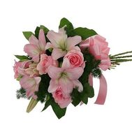 Bouquet of 2 lilies and 3 roses