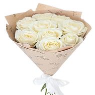 Bouquet of 9 white roses