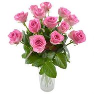 Bouquet of 13 pink roses