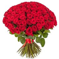 Букет із 101 червоної троянди
