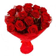 Bouquet of 17 red roses