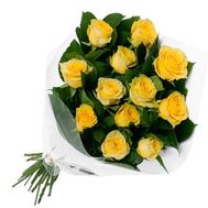 Bouquet of 13 yellow roses