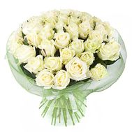 Bouquet of 45 white roses