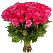Букет із 35 рожевих імпортних троянд