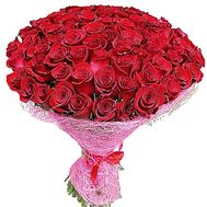Букет із 101 імпортних троянд