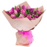 Букет из 37 розовых тюльпанов