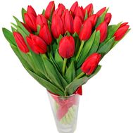 Букет из 25 красных тюльпанов