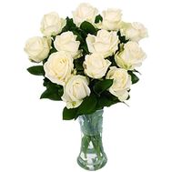 Bouquet of 11 white roses