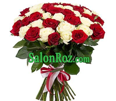 Contrast bouquet of 51 roses Contrast bouquet of 51 roses