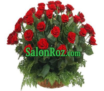 Basket of red roses for 50 years Basket of red roses for 50 years