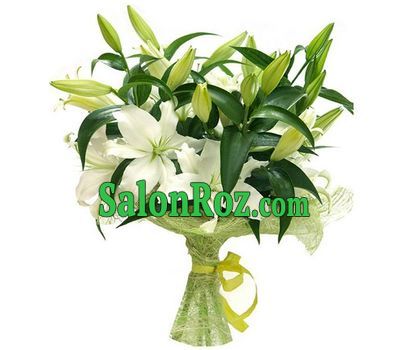Beautiful bouquet of white lilies Beautiful bouquet of white lilies