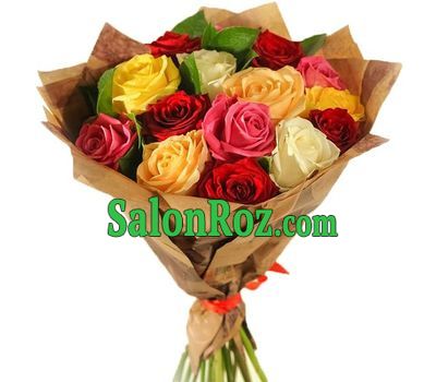 Mixed bouquet of roses in paper Mixed bouquet of roses in paper