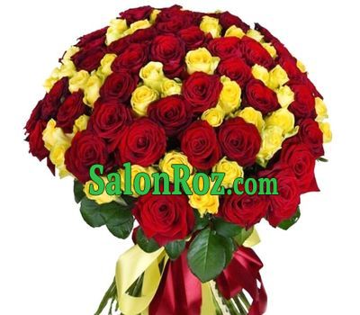 Bright bouquet of 101 roses Bright bouquet of 101 roses