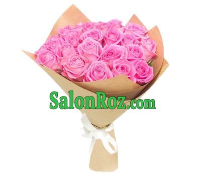 25 pink roses in kraft paper 25 pink roses in kraft paper