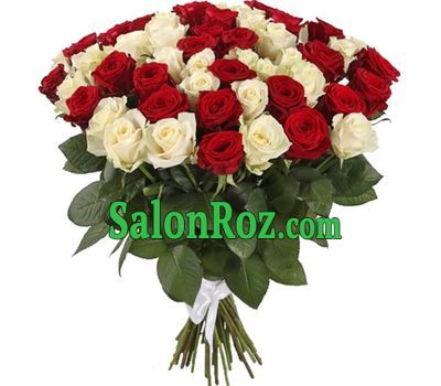 71 red and white rose in a bouquet 71 red and white rose in a bouquet