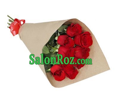 9 red roses in kraft 9 red roses in kraft