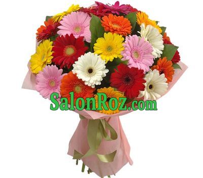 Bouquet of 25 Multicolored Gerberas Bouquet of 25 Multicolored Gerberas