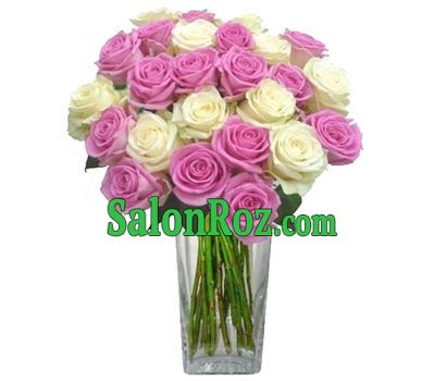 Mix of pink and white roses Mix of pink and white roses