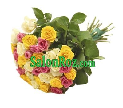 Unusual bouquet of multi-colored roses Unusual bouquet of multi-colored roses