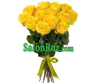 A dazzling bouquet of 15 yellow roses A dazzling bouquet of 15 yellow roses