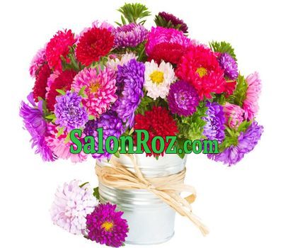 A colorful bouquet of asters A colorful bouquet of asters