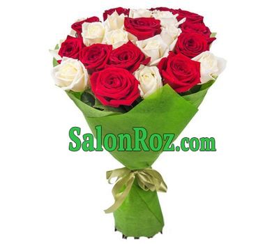 An attractive bouquet of red and white roses An attractive bouquet of red and white roses