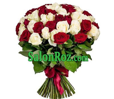 Stylish bouquet of red and white roses Stylish bouquet of red and white roses