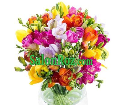 Magnificent freesias in bouquet Magnificent freesias in bouquet