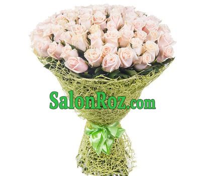 71 cream-colored roses in a bouquet 71 cream-colored roses in a bouquet