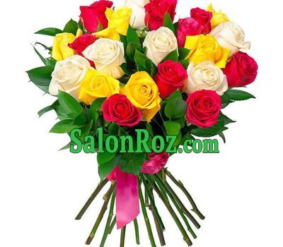 Bouquet of 27 multi-colored roses Bouquet of 27 multi-colored roses