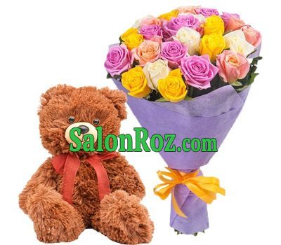 Flowers and Teddy Bear Flowers and Teddy Bear