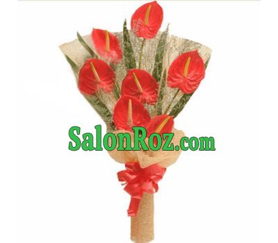 Exotic anthuriums in a bouquet Exotic anthuriums in a bouquet