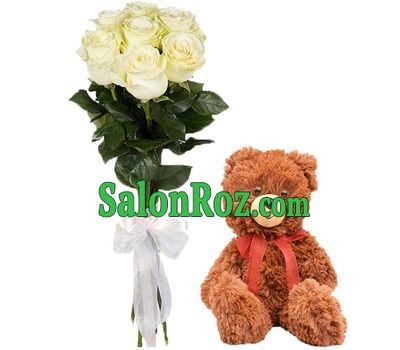 Imported roses and teddy bear Imported roses and teddy bear