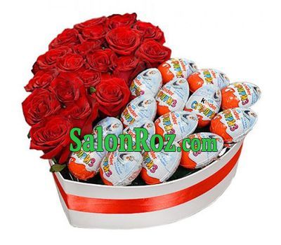 Composition in the heart of roses and kinder Composition in the heart of roses and kinder