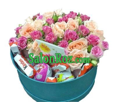 Box of sweets and flowers Box of sweets and flowers