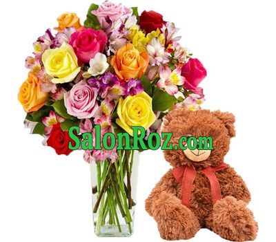 Bear with flowers Bear with flowers