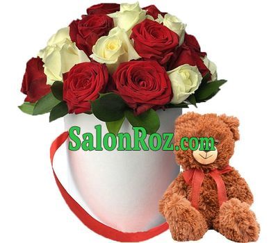 Bear with a box of roses Bear with a box of roses