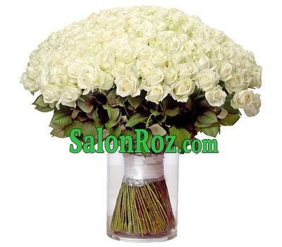 A non-removable bouquet of 351 white roses A non-removable bouquet of 351 white roses