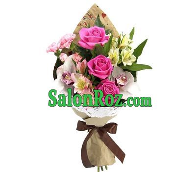 Stylish bouquet of flowers with orchids Stylish bouquet of flowers with orchids