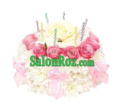 Birthday cake from flowers Birthday cake from flowers