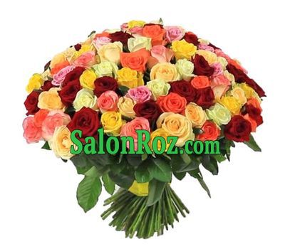 Bright bouquet of 151 multi-colored roses Bright bouquet of 151 multi-colored roses