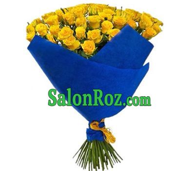 Yellow roses in the original packaging Yellow roses in the original packaging