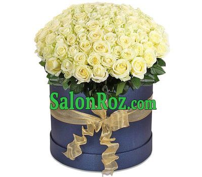 101 white rose in a round box 101 white rose in a round box