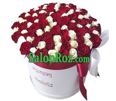 101 red and white rose in a box 101 red and white rose in a box